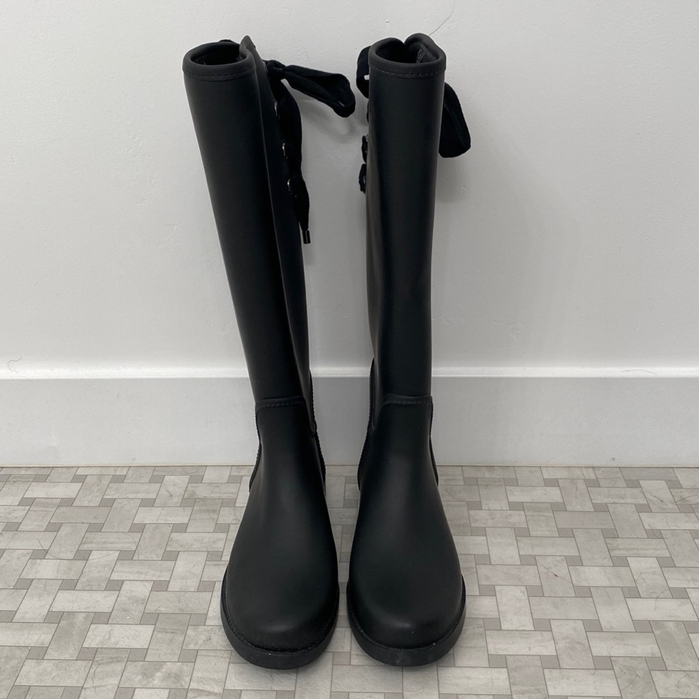 Coach Black Tristee Rain Boots in Size 8